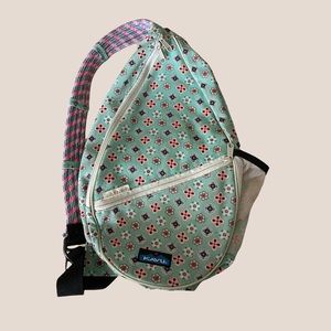 Kavu Mint Green Floral Backpack